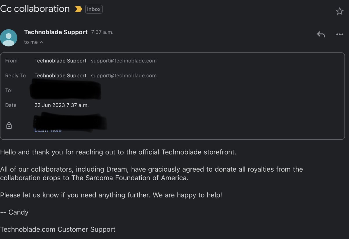 @beeluvsbunni Technodad was heavily involved with the video, Dream donated $5000 to the OneOfUs charity, and all of the royalties from the TechnoxDream merch collab as well. You can dislike him all you want but there is no reason to BLATENTLY LIE.