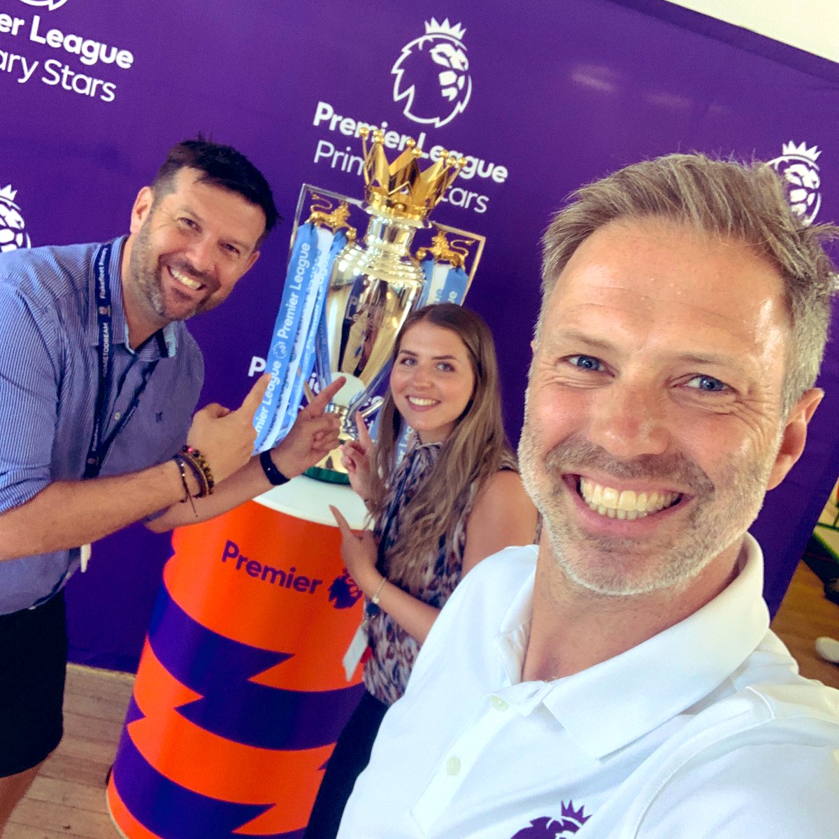 Thanks <a href="/dave_mcpartlin/">Dave McPartlin</a> for welcoming the <a href="/premierleague/">Premier League</a> trophy into your school - such energy!🏆 #PLPrimaryStars <a href="/PLCommunities/">Premier League Communities</a>