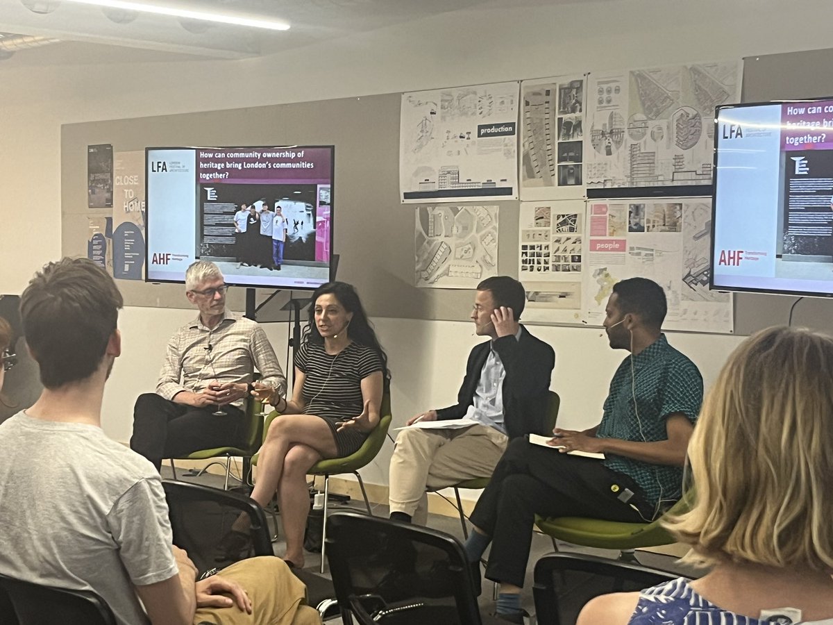 ERobinsonWild's tweet photo. Great turnout at @LSofARCH &amp; @ArchHFund @LFArchitecture event ‘Can #Community ownership of #HeritageAssets help bring communities together?’ Resounding yes from me! Panel- @MEMckeague @n_shasore Fran Edgerley @Assemblestudio @LDN_gov's @RajaMoussaoui @CreativeLandT's @GSeabright https://t.co/US4rEDCe7H