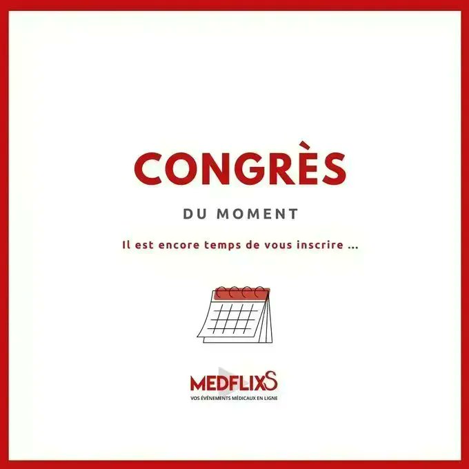 medflixs's tweet photo. 📅#Congress Il est encore temps de vous inscrire 👇 
✔️#Neurologie Du 14 au 15 septembre : Les 20es rencontre Kap Ouest 
https://t.co/VIYBJhuxwg 

✔️ #Oncologie Du 20 au 22 septembre : 9ème Congrès Innovation et Santé - SFMPP 2023 
https://t.co/mDe6eGTI1z https://t.co/3eNTlvYlF0