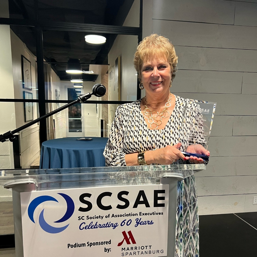 👏 Congratulations to SCAC Director of Administration Nilda Padgett for being named SC Society of Association Executives Association Executive of The Year! 🏅 SCAC is proud to have Nilda on staff helping to serve our members with the attention to detail she's known for.