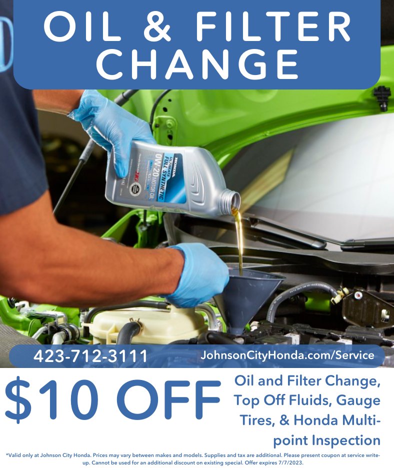 Regular service and vehicle maintenance will extend the life of your vehicle. Additionally, you should expect improved fuel efficiency, better engine performance and will help prevent any costly unplanned equipment failure!

Schedule your service today:
johnsoncityhonda.com/service/schedu…
