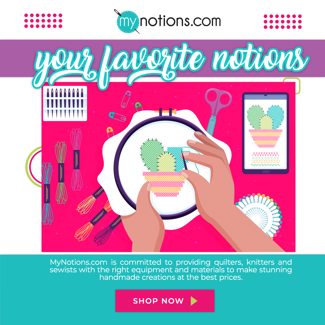 Explore all that we have to offer at mynotions.com!

#quilting #knitting #embroidery #crochet #handmade #handcrafted #bestprices #affordable #affordableart #sewingmaterials #craftmaterials #crafts #craftsupplies #diysupplies #craftingsupplies #supplies #diy #diycrafts