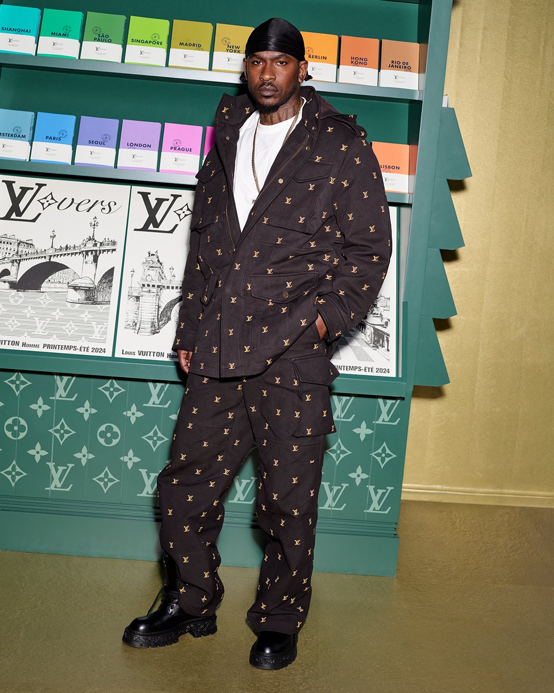 Glock Topickz on X: Skepta at the Louis Vuitton Menswear Spring-Summer  2024 show in Paris  / X