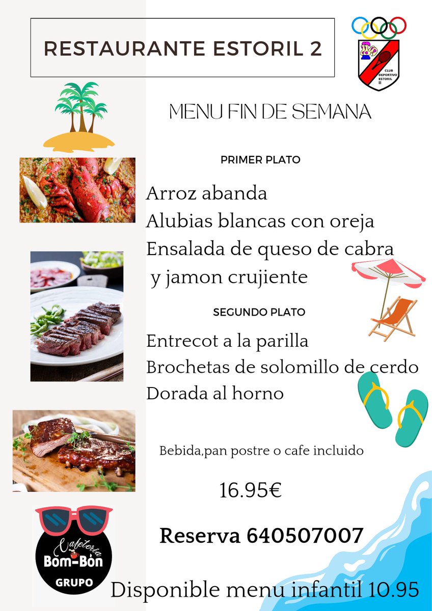 ClubDepEstoril2's tweet photo. Menú del fin de semana. ¡Buen provecho! 👩‍🍳 https://t.co/dLwBm8wamm