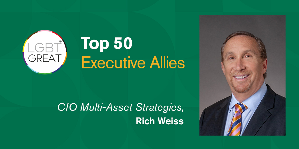 Congrats to our CIO Multi-Asset Strategies, Rich Weiss, on being recognized with the Top 50 Executive Allies award by @LGBTGreat ! Learn more about Weiss' impact as an ally here: amcen.co/3Nl2Ayg.  #equality #diversity #inclusion