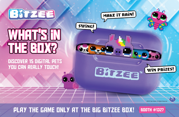 tammylees's tweet photo. If you are at #VidConAN23 be sure to check out the #Bitzee booth to experience the digital pet you can actually touch. Play the Unicorn Party Animal game for a chance to win prizes. @SpinMaster https://t.co/ElLfv03dtZ