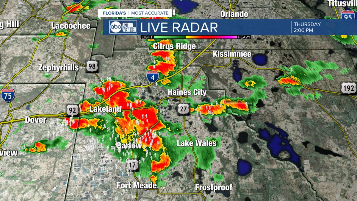 A Severe Thunderstorm Warning has been issued for parts of Tampa Bay until Jun 22 2:45PM. Download the ABC Action News App for the latest weather information.