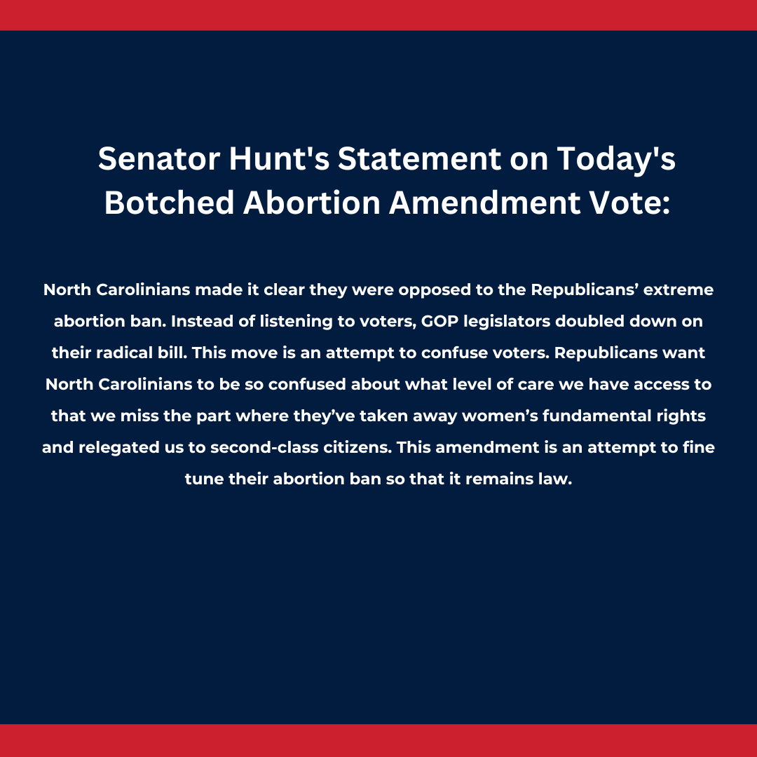 HuntforNC's tweet photo. My statement about the GOP attempt to confuse North Carolinians: 

#ncpol https://t.co/rCiV5l9RsW