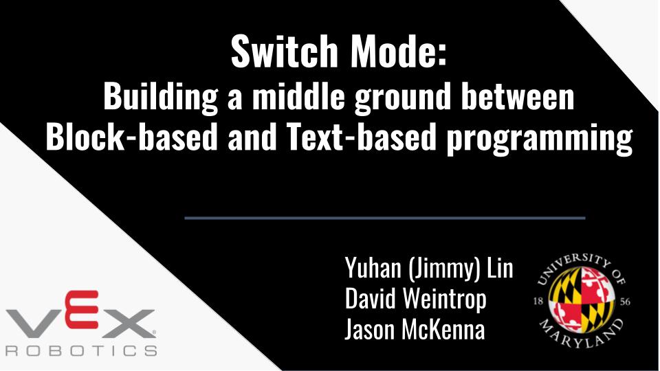 Jimmy Lin (@jimmyylin) on Twitter photo Join David Weintrop, <a href="/MckennaJ72/">Jason McKenna</a>, and me tomorrow at 10:00 at the International Symposium on Learning, Design & Technology in Evanston, IL. We will present Switch Mode with the new debugging support to facilitate learners' first steps in text-based programming! #idc2023 #LDT Join David Weintrop, <a href="/MckennaJ72/">Jason McKenna</a>, and me tomorrow at 10:00 at the International Symposium on Learning, Design & Technology in Evanston, IL. We will present Switch Mode with the new debugging support to facilitate learners' first steps in text-based programming! #idc2023 #LDT