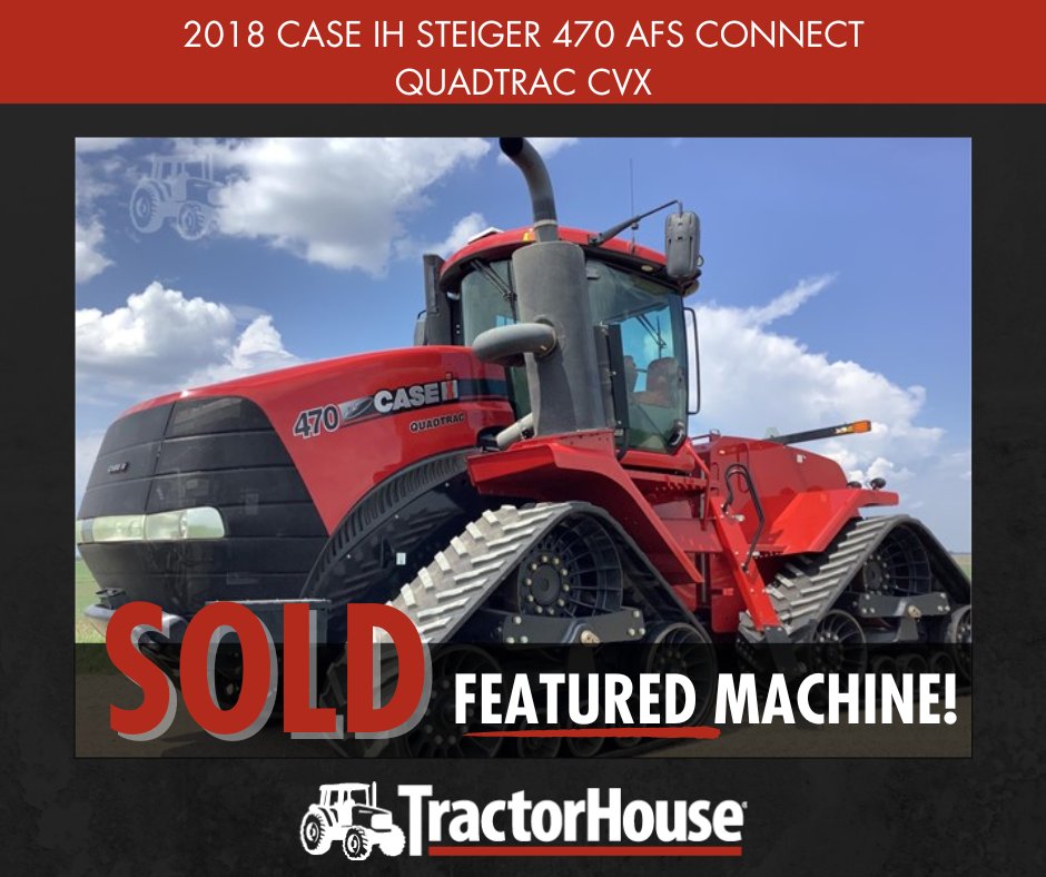 TractorHouse's tweet photo. ๐MN โก๏ธ IN๐
This 2018 CASE IH STEIGER 470 AFS CONNECT QUADTRAC CVX sold for $325K thorugh @TractorHouse!
Sell your farm equipment today!! ๐ https://t.co/nYks14tKh4
#TractorSales #selltoday #featuredmachine #Steiger #tractor #TractorHouse https://t.co/04goyfYnc3