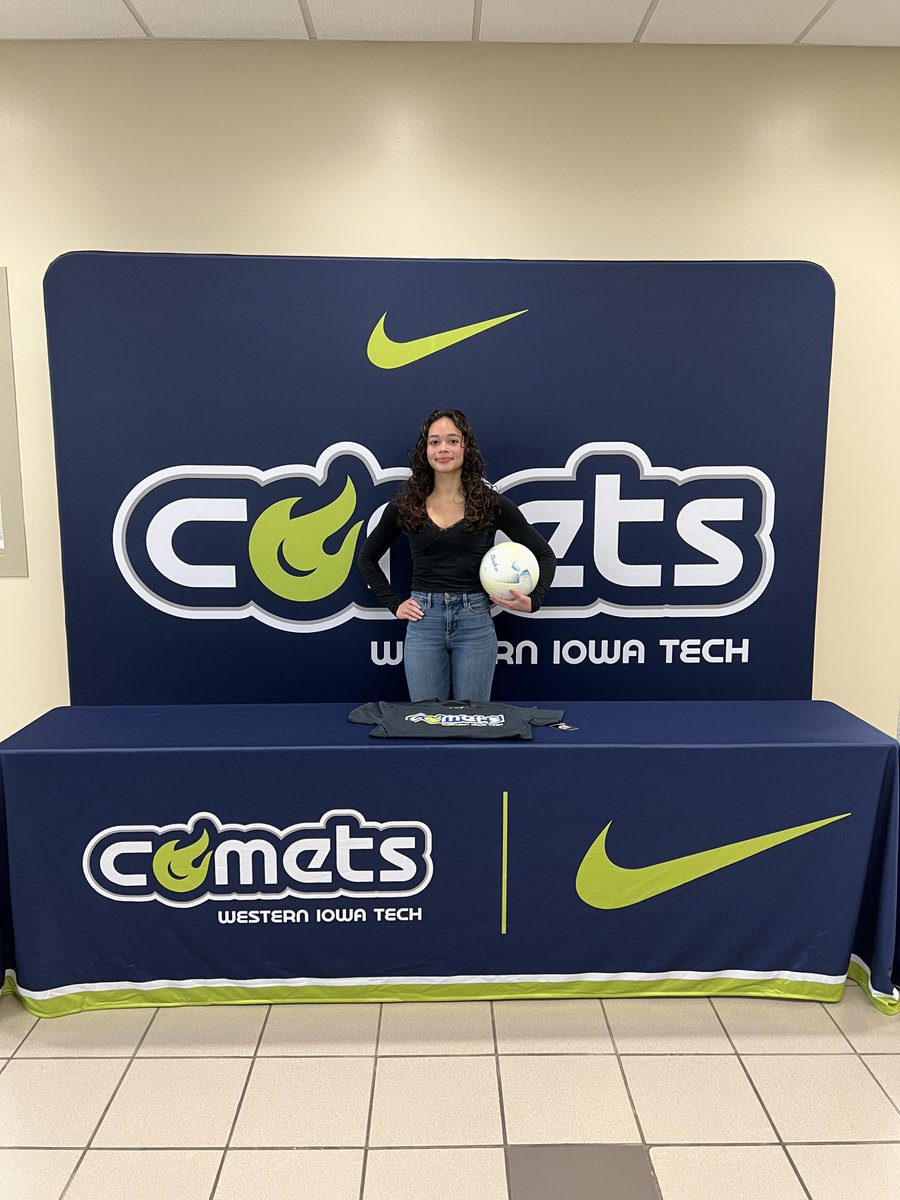 WIT_Comets's tweet photo. It's official! Siouxland local, Angela Delgado, has chosen to bring her incredible skills to our Women's Soccer Team. Brace yourselves for some unforgettable moments on the pitch! 🌟⚽️  #WITComets #CometsSoccer #Signing https://t.co/UYPw7nuq9b