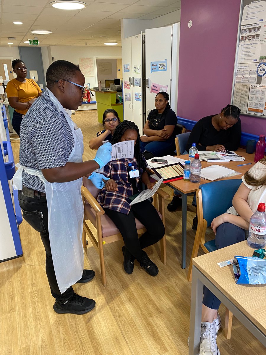 NM_IEMs_OSCE's tweet photo. Today Cohort 8 learnt about the importance of medication safety and practiced drug administration. This will be one of 10 stations for their midwifery OSCE. #OSCE #midwife @nmcnews @CapitalMidwife @NatoyaMamby @katebrintworth @PrinceKingInneh @NorthMidNHS https://t.co/6fMFv7qt19