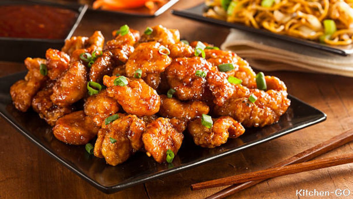 KitchenGO_brand's tweet image. General Tso’s chicken is a Chinese-American sweet and spicy dish consisting of chicken dices that are first deep-fried, then stir-fried together with other ingredients #generaltsochicken #chicken #deepfriedchicken #stirfried #kitchengo #cooking #foodie #foodlover #herbs #spices