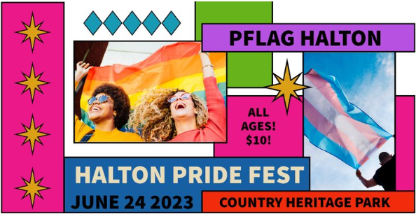 🏳️‍🌈 Celebrate 2SLGBTQIA+ PRIDE  in #HaltonON on Sat. June 24th!
❤️ Live entertainment
🧡 Vendor market
💛 Lawn games
💚 Bouncy castle &amp; much more
💙 All ages welcome
Tickets are $10. Click for details &amp; to purchase tickets 👉ow.ly/7s9S50OFOmf @pflagcanada <a href="/CHeritagePark/">CountryHeritagePark</a> ^ad