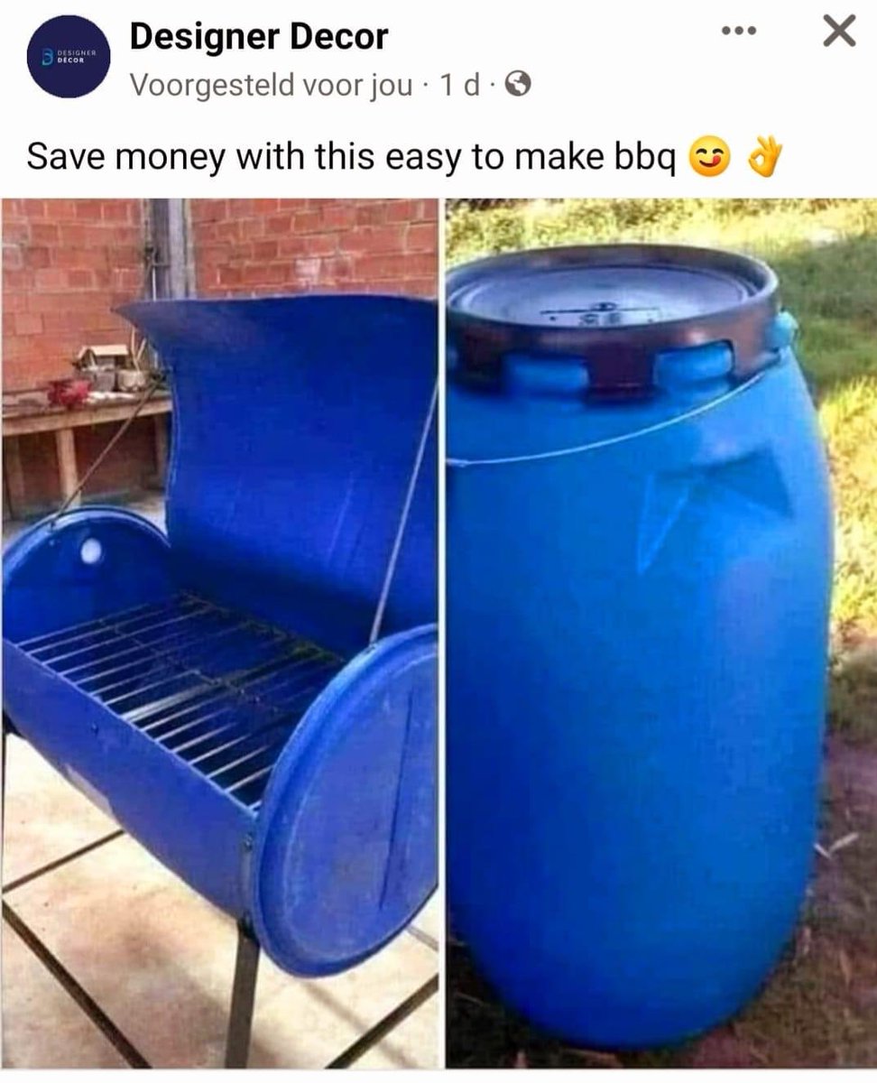 The sun is back out so anyone thinking of a DIY project. Check out a BBQ you can make yourself!