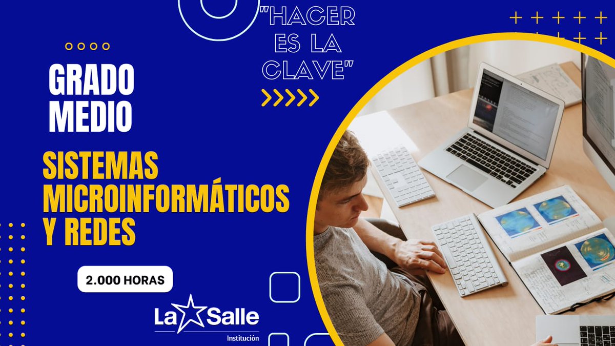 LaSalleInstituc's tweet photo. #ILSA_FP #FormaciónProfesional #CiclosFormativos #Gradosuperior #JuntosMejor #SomosLaSalle #MiraMásAllá https://t.co/leY20xcW5l