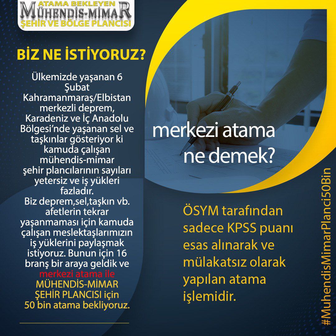 grogu_10's tweet photo. @muratvilken63 Teknik kadro #MuhendisMimarPlanci50bin hakettiği kadroları istiyor https://t.co/IbS6c1h1MZ