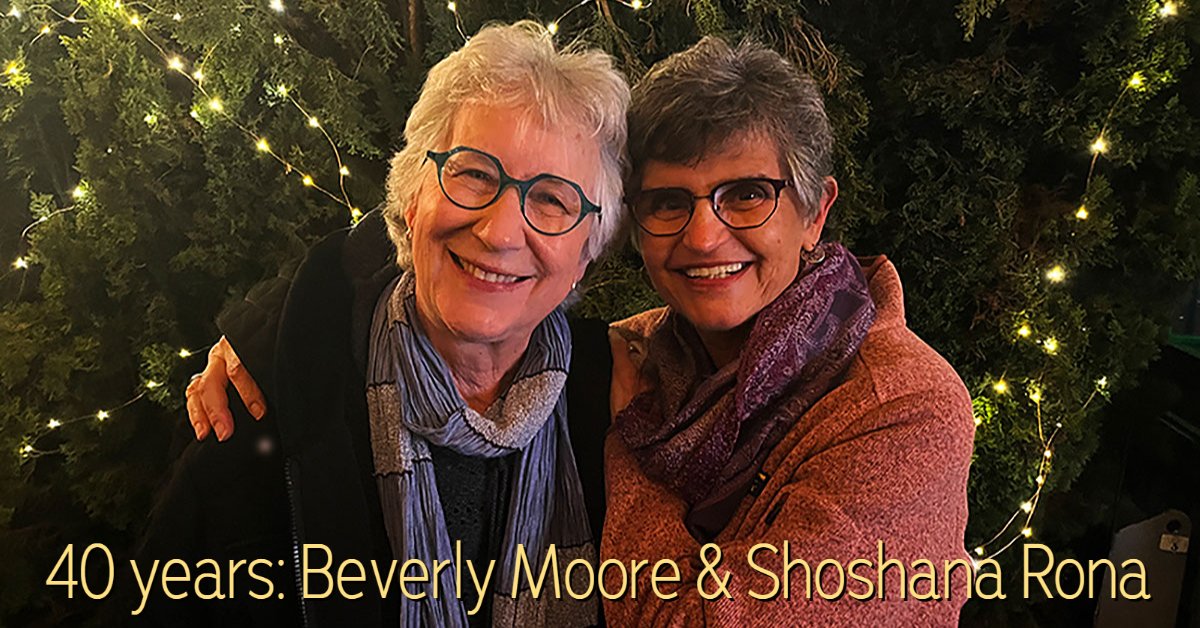 fountaintheatre's tweet photo. Beverly Moore and Shoshana Rona met 40 years ago. Their first date? Seeing "Last Summer at Bluefish Cove" at the Fountain Theatre in 1983. They've been together ever since. They returned, joining us on Opening Night of our 40th-anniversary production outdoors. Love is still love. https://t.co/KwtaKazacB