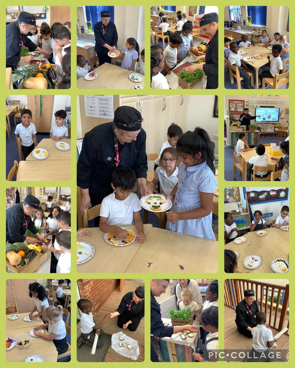 PindersPrimary's tweet photo. Thank you so much @JANEHINDMARCH for the fantastic fruit and vegetable workshop you did with Year 1 today! They absolutely loved making their fruit and vegetable faces and trying new foods! #PPDT @ISSFoodServices ๐ฅ https://t.co/kbJgys4Veu