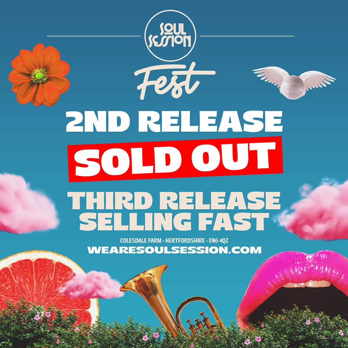 SoulSessionUK's tweet image. THIRD Release Tickets ON SALE NOW! 🔥🫶🎟️ Tickets &amp;amp; Info 🔗 In Bio 🥳

Soul Session FEST ☀️🔥🎪
Saturday 15th July
Colesdale Farm, Hertfordshire EN6

#SoulSessionFEST #wearesoulsession #soulsession #housemusic #housemusiclovers