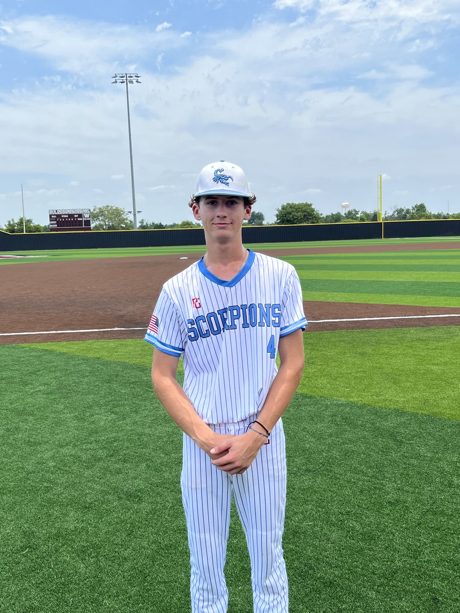 FiveToolTexas's tweet photo. F: @ScorpionsBsb1 16U White 11, Texans 1
PoG: @carsonm444 6 IP, 4K, R / 1-2, RBI https://t.co/pdsnYq4RFf