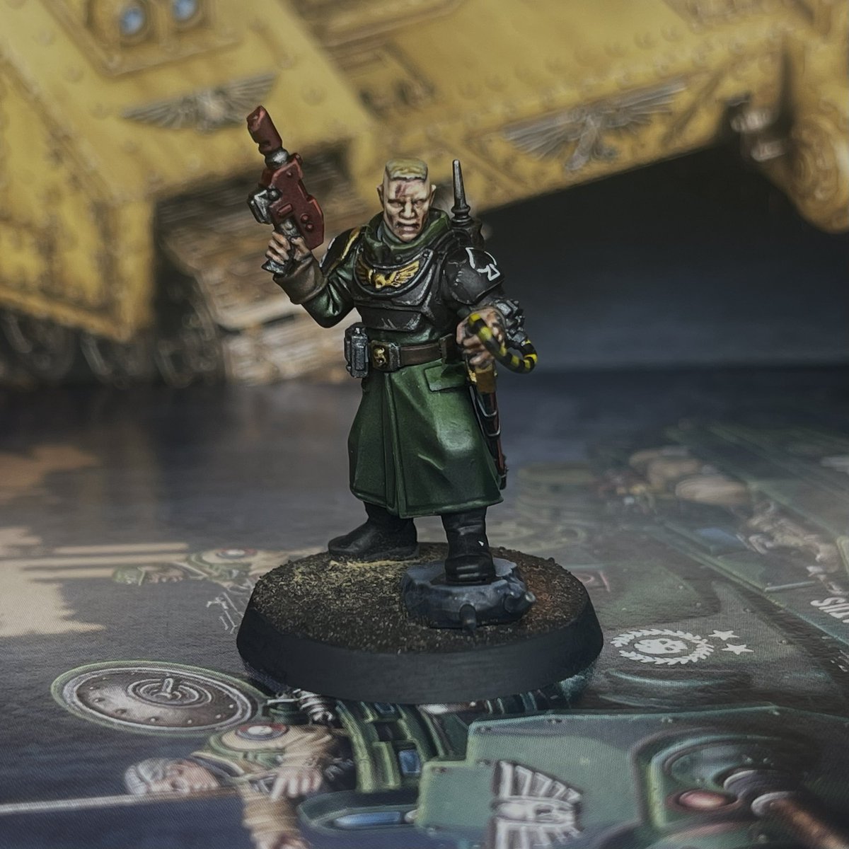 _tomwoods's tweet photo. Astra Militarum Death Korps painted in a second edition scheme - my little nod to nostalgia! #warcomteam #WarhammerCommunity #warhammer40k #painting #imperialguard #astramilitarum https://t.co/13QamHDmWC
