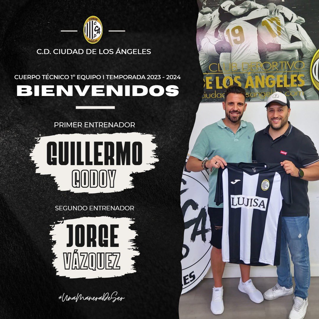 ✅ Guillermo Godoy y Jorge Vázquez son los nuevos entrenadores de nuestro primer equipo la próxima temporada. 

➡️ Tras entrenar en las categorias inferiores de Alcorcón, Atl. de Madrid y Rayo Majadahonda, llegan con muchas ganas para liderar un proyecto ambicioso e ilusionante.