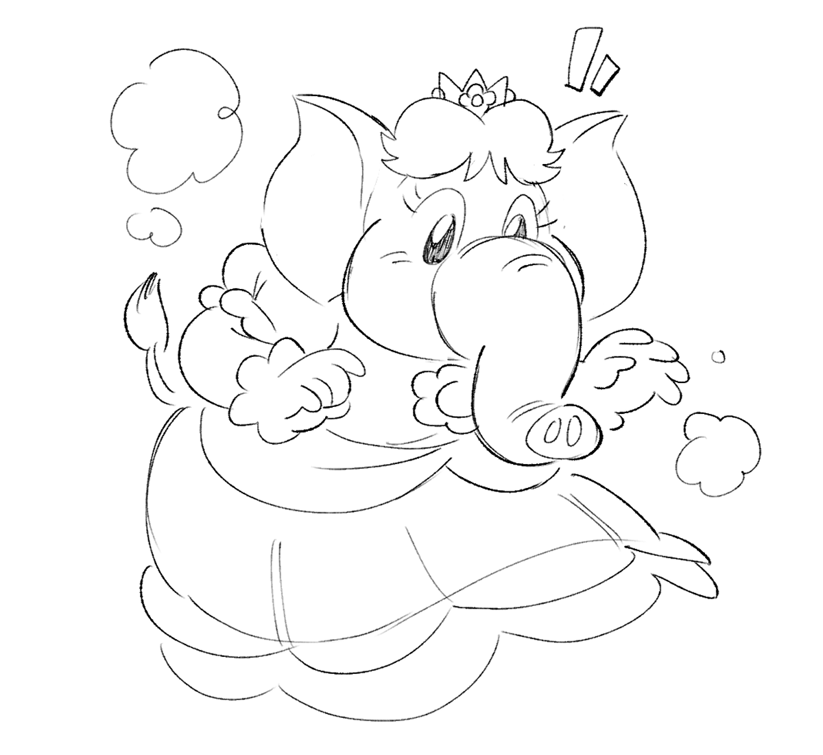 i'm literally never going to shut up about daisy being in smb wonder aaughguuagh some warm up doodles 🌼