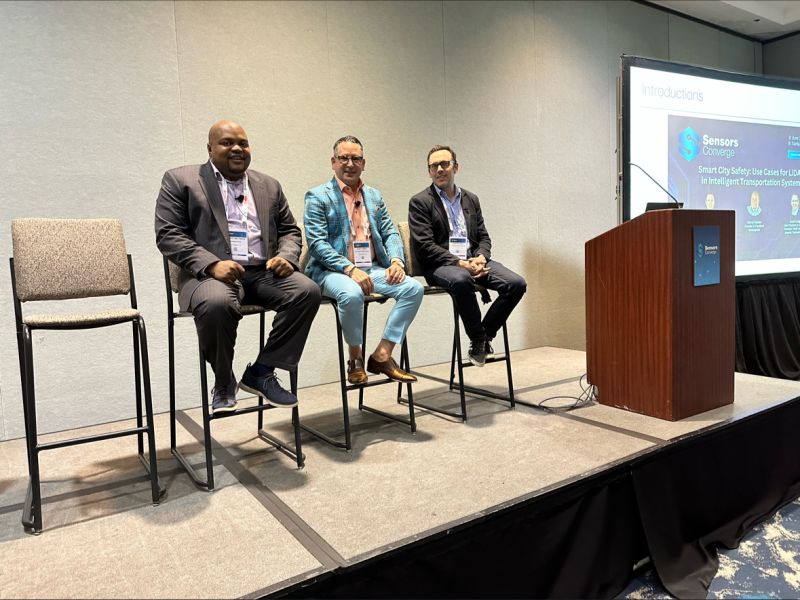VP Scott Craig, <a href="/sensagrate/">Sensagrate</a>'s <a href="/DarrylKeetonII/">Darryl Keeton II</a> &amp; <a href="/laincubator/">LACl</a>'s @iamAlexMitchell rocked the stage today at <a href="/SensorsConverge/">Sensors Converge</a>! Their wide ranging discussion on #LiDAR &amp; #smartcities showcases just how many industries LiDAR can positively impact. Check it out: