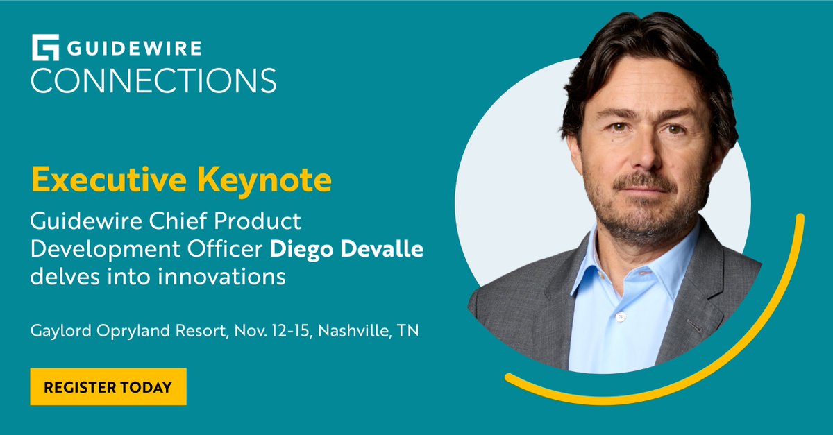 Eager to hear all about Guidewire's latest innovations? You won't want to miss Diego Devalle's Executive Keynote at #GuidewireConnections 2023 in November! Register today! bit.ly/44beYrq