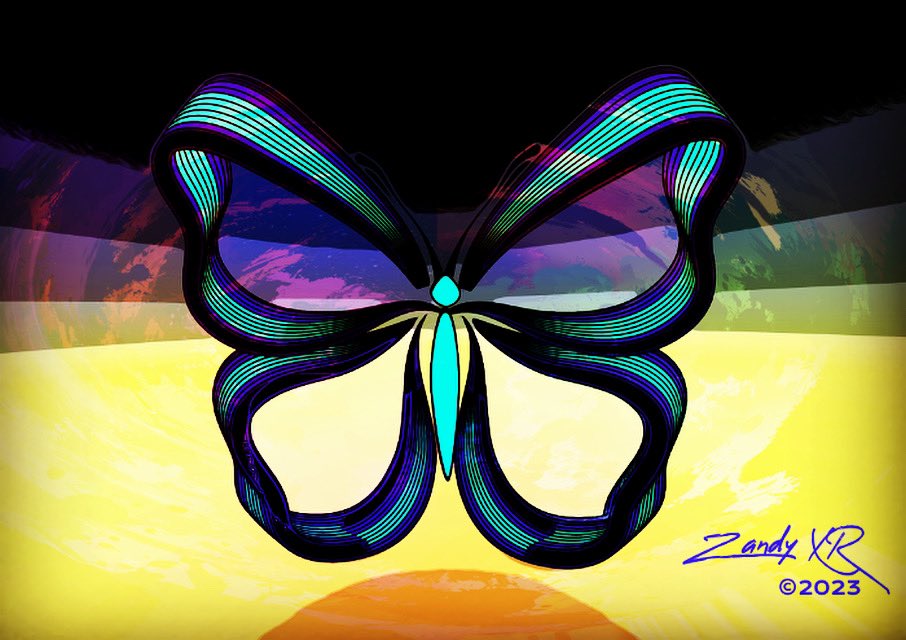 ©️2023 ZandyXR

Day 173/365 Round 4 Painted in VR with #openbrush. “Glass Ribbon Butterfly”.

#vrart #vrart
#vrart #vrartist #3dart #3dartist  #virtualreality #dailyart #butterfly #butterflies #butterflyart #lepidoptera 
Follow for more daily VR Art!!