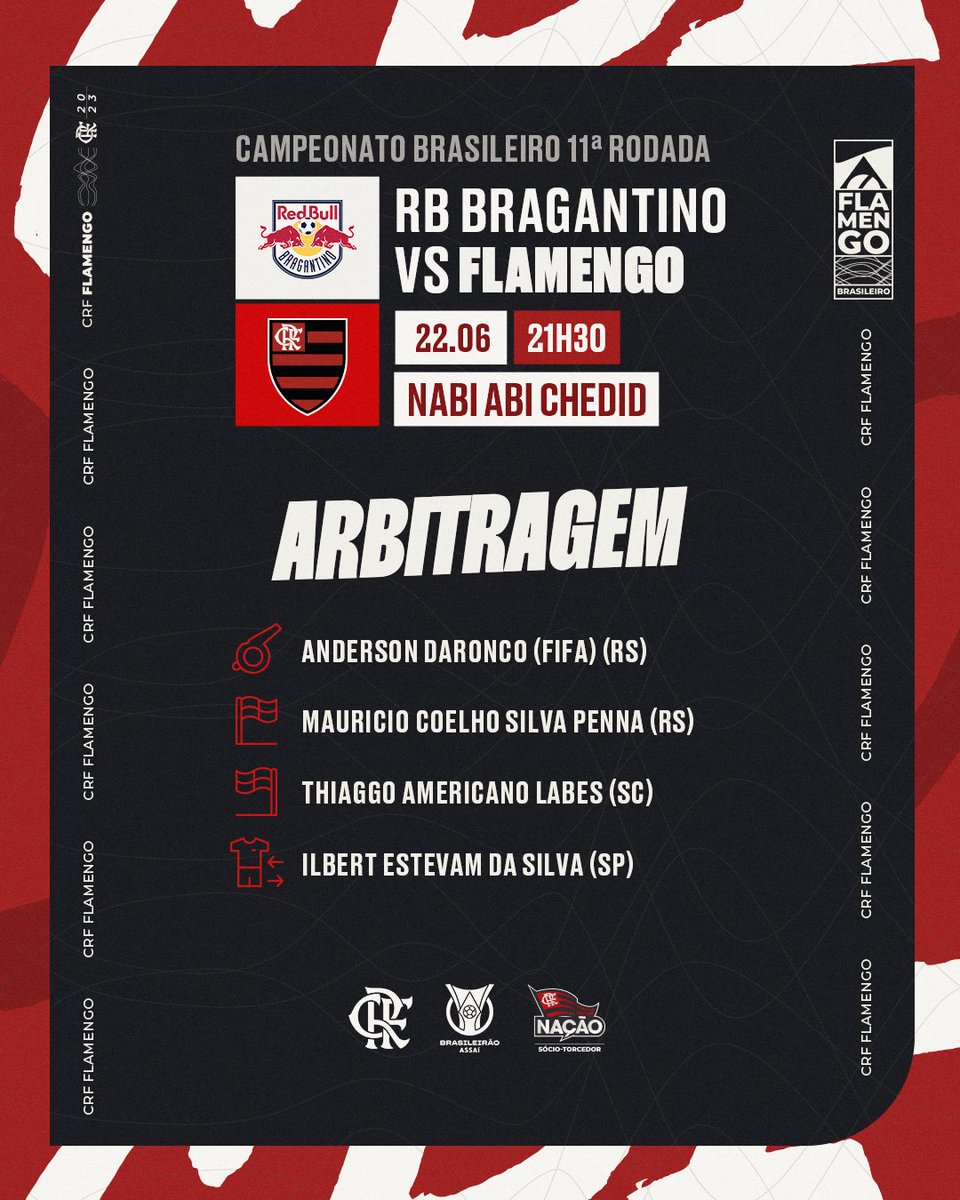 Anderson Daronco comanda a arbitragem no #BGTxFLA de hoje