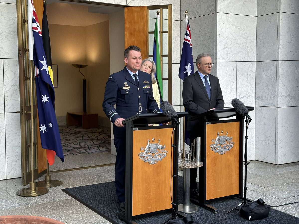 PM @AlboMP announces the appointment of Air Marshal Darren Goldie AM CSC as the inaugural National Cyber Security Coordinator. Air Marshal Goldie has been with the RAAF for 30 years, most recently as Air Commander. @9NewsAUS #auspol