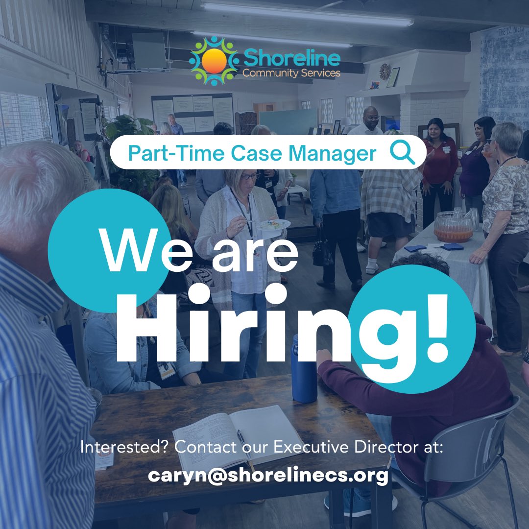 ShorelineSD's tweet photo. Shoreline is hiring! 🚨 We are looking for a part-time Case Manager for our new Community Care Crew employment program. 🤝
 
Please share this job description with your networks – referrals from our own community are best! If you have any questions, please feel free to reach out. https://t.co/fmdsgT9j4t