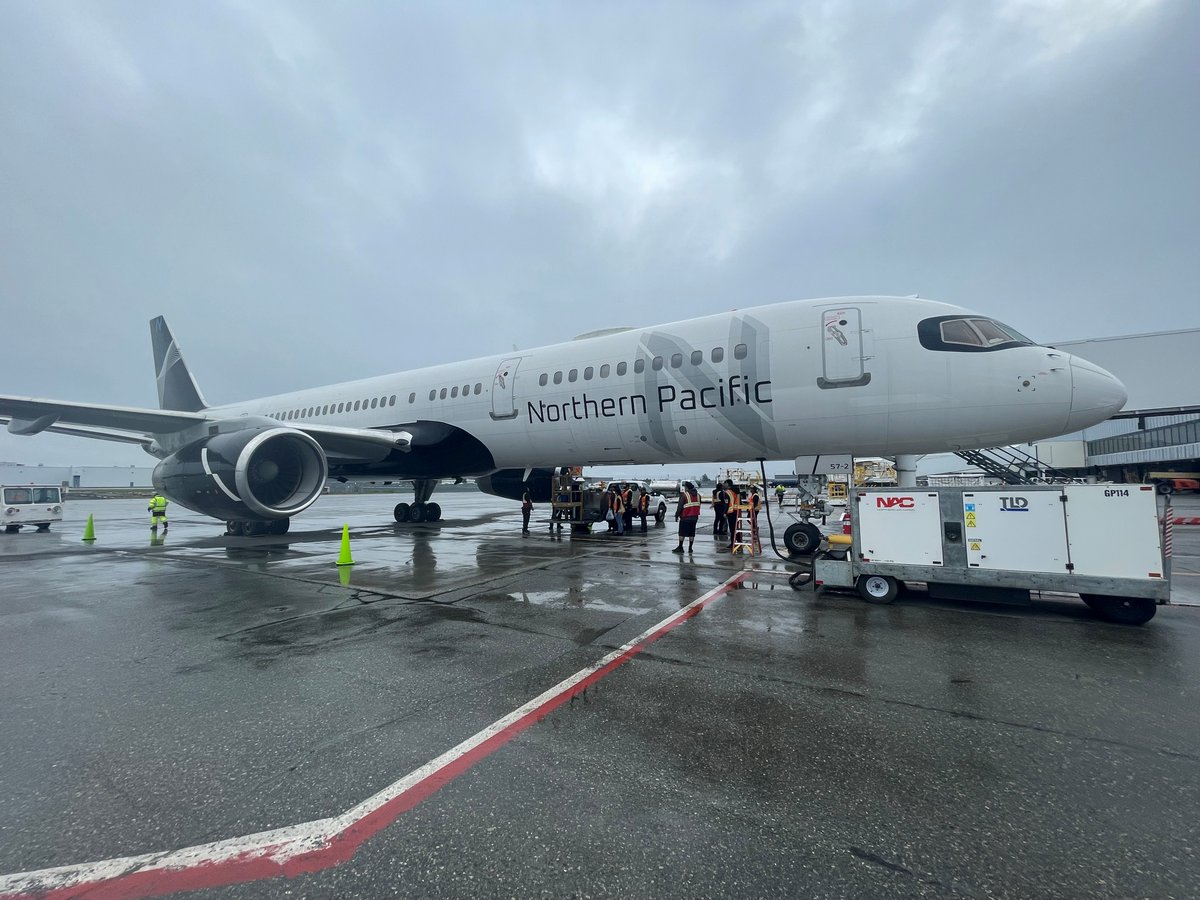 RobLMcKinney's tweet photo. What a great day for Northern Pacific Airways!  This is our second proving run flight!  I could not have been more proud than when I heard Anchorage tower say, "RavnFlight 8813 Heavy, cleared for takeoff! https://t.co/6UDAdlmoJR