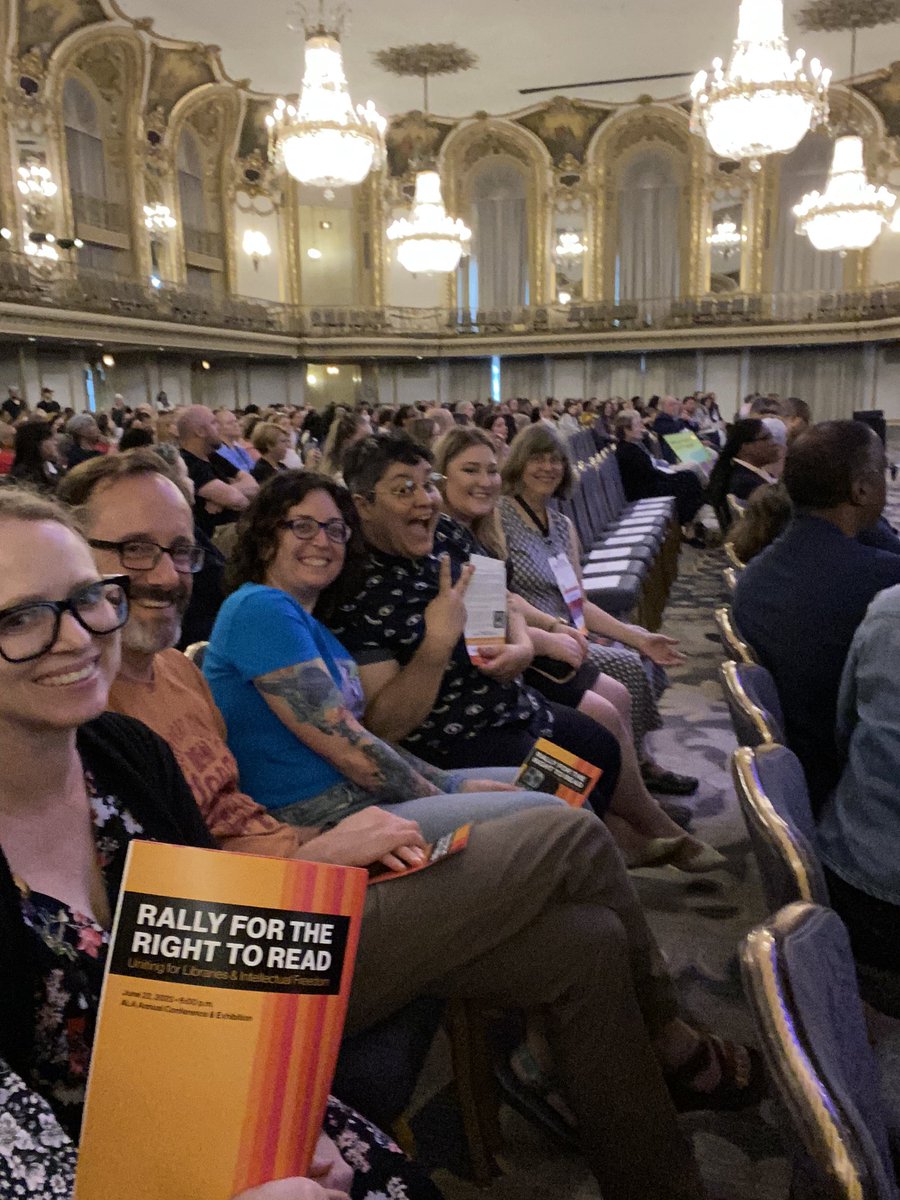 My peeps at the Rally for the Right to Read! @IFRT_ALA #alaac23 #FreePeopleReadFreely #uniteagainstbookbans #intellectualfreedom