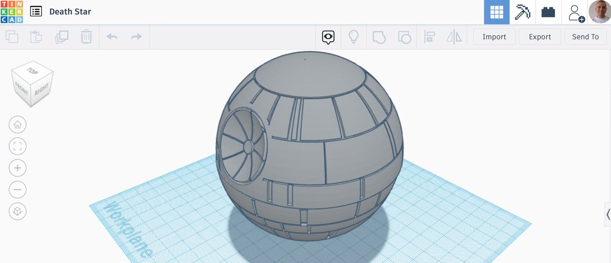 @DrKKDegner #DeathStar via @tinkercad 💀⭐️
Source: @MrValencia24 #MathPlay🧮

#MathPhoto23 #circles #ITeachMath #MTBoS #MathIsFun #STEM #Math #Maths ⚫️