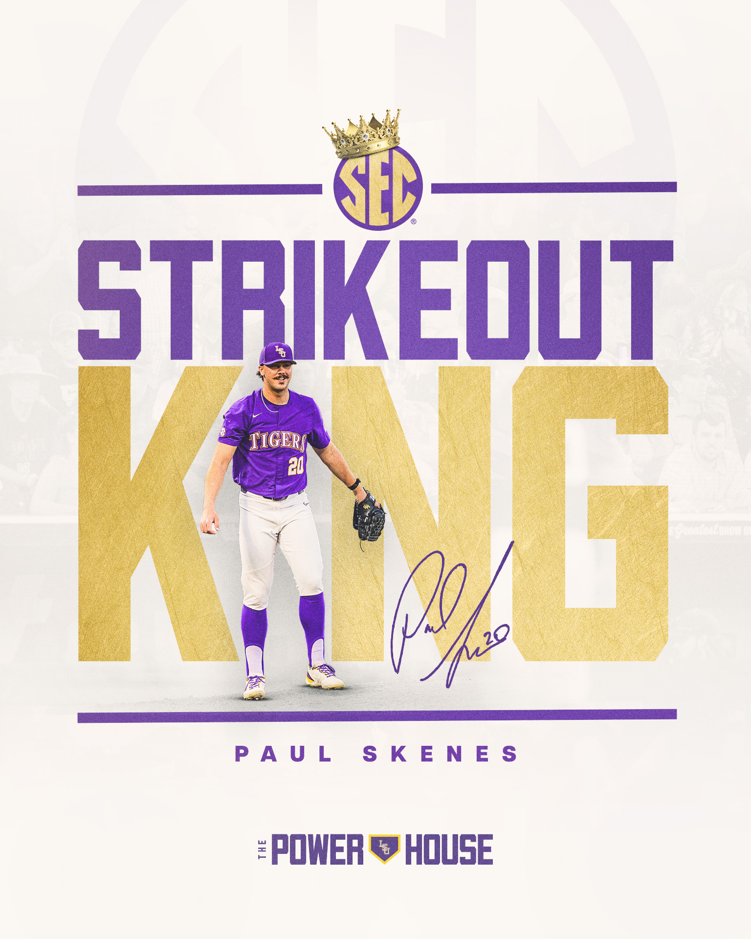 LSU Baseball on Twitter "Long Live King Skenes Paul_Skenes is the new
