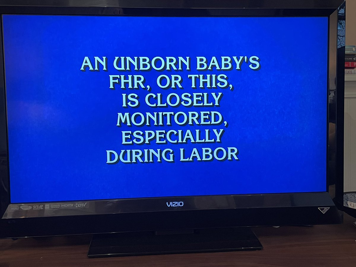 I knew this knowledge would come in handy someday! Too bad it wasn’t the daily double haha! <a href="/Jeopardy/">Jeopardy!</a> #MFM  #OBGYN