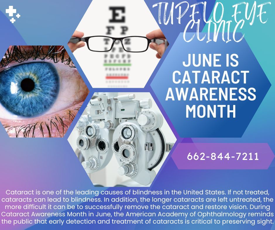 June is Cataract Awareness month. Schedule your screening exam today with Tupelo Eye Clinic. Call 662-844-7211.

#lasercataractsurgery #lasersurgery #surgeon #meetoursurgeons #meetourstaff #cataracts #cataractsurgery #ophthalmology #tupeloeyeclinic #tupeloms #mississippi