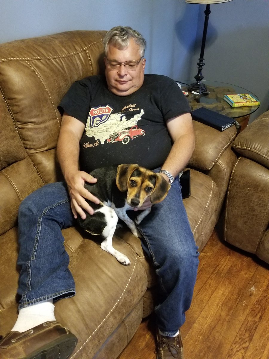 Lily likes it when we visit.  Our granddog loves Pops. #granddog #QEPB #cutepuppy #pops #beagle