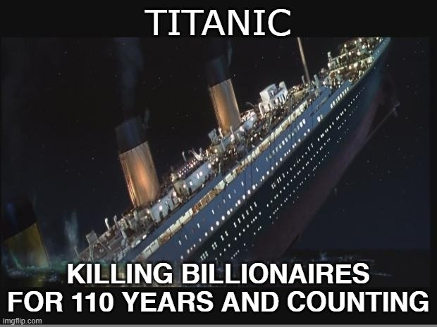Aquired Meme of the day. From @TheLovelySheri
 #billionaires #Titanic #Imploded #implosion