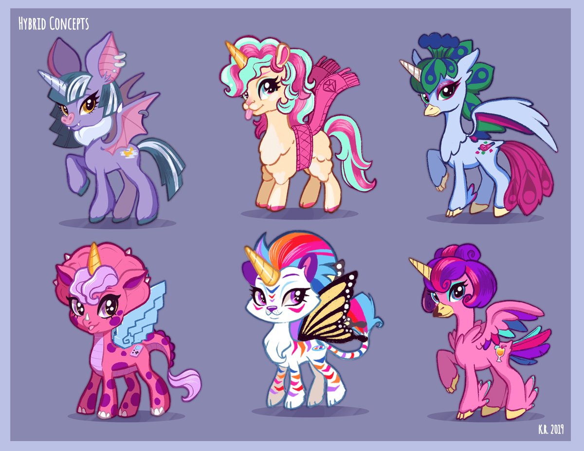 CircusCelestial's tweet image. Triceratops, Tiger and Alpaca hybrids design and hybrid concept by @sprinklefest 

They contacted me to help redraw and design this super cute hybrid My Little Pony idea that would later become the Wild Siders on Pony Life and where I got my first character design credit! 🧵1/