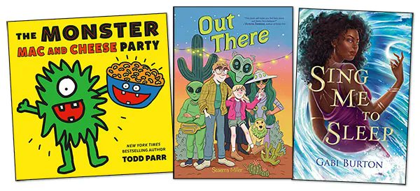 Among the books hitting shelves next week are @toddparr’s picture book potluck among creepy creatures, @seaerramiller’s graphic novel about a trip to an alien convention + more pwne.ws/46ht4te