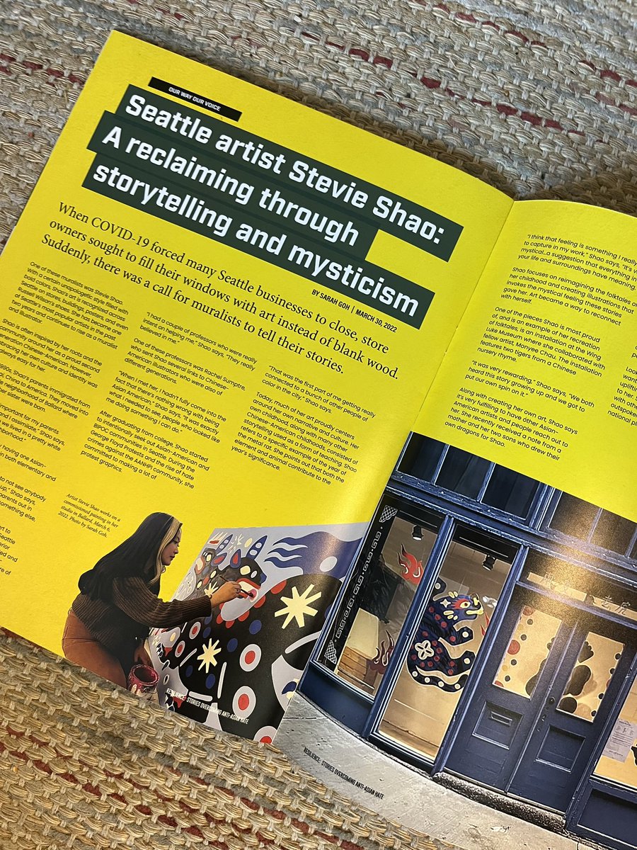 a beautiful magazine collab between <a href="/iexaminer/">INT'L. EXAMINER 🐉</a> &amp; <a href="/SoSeaEmerald/">So. Seattle Emerald</a> featuring my og article w <a href="/beinstevie/">stevie 👷🏻‍♀️🎨〰️🖌️</a> !! copies out now throughout seattle