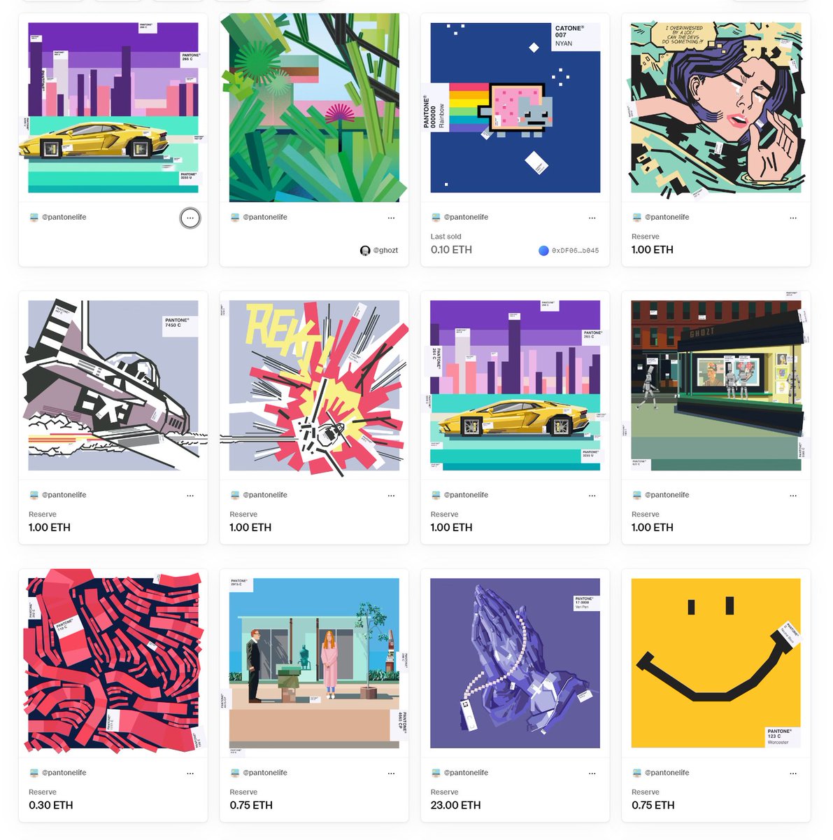 GHOZT (@ghoztnft) on Twitter photo Most of the Reserve Prices on my <a href="/foundation/">Foundation 🌐</a> are on sale at the moment. Time to load up on good <a href="/PantoneLife/">PantoneLife</a> art. Some have been adjusted UP to match their true value. Most of the Reserve Prices on my <a href="/foundation/">Foundation 🌐</a> are on sale at the moment. Time to load up on good <a href="/PantoneLife/">PantoneLife</a> art. Some have been adjusted UP to match their true value.