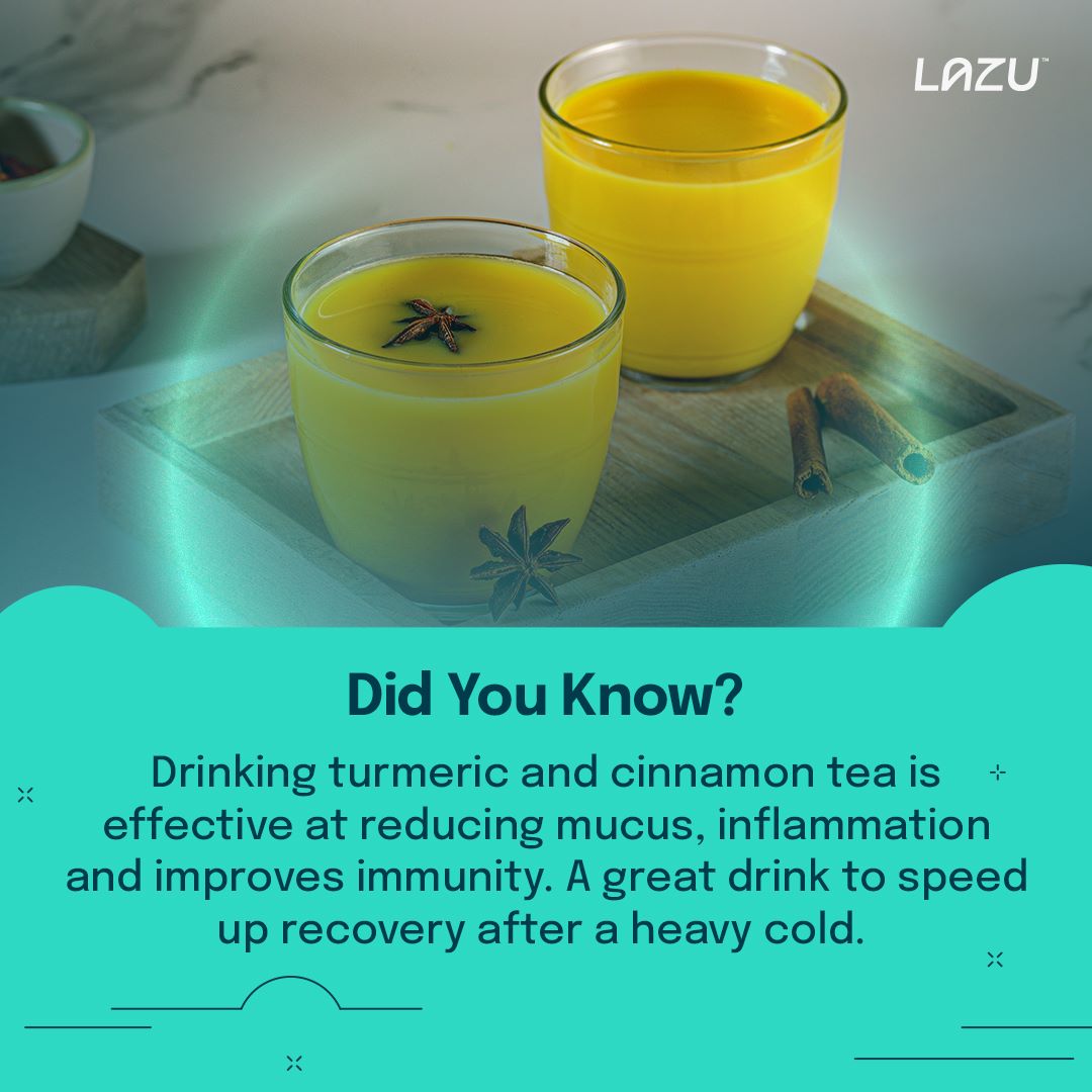 Did You Know?
Drinking turmeric and cinnamon tea is effective at reducing mucus, inflammation and improves immunity. A great drink to speed up recovery after a heavy cold.
#cinnamontea