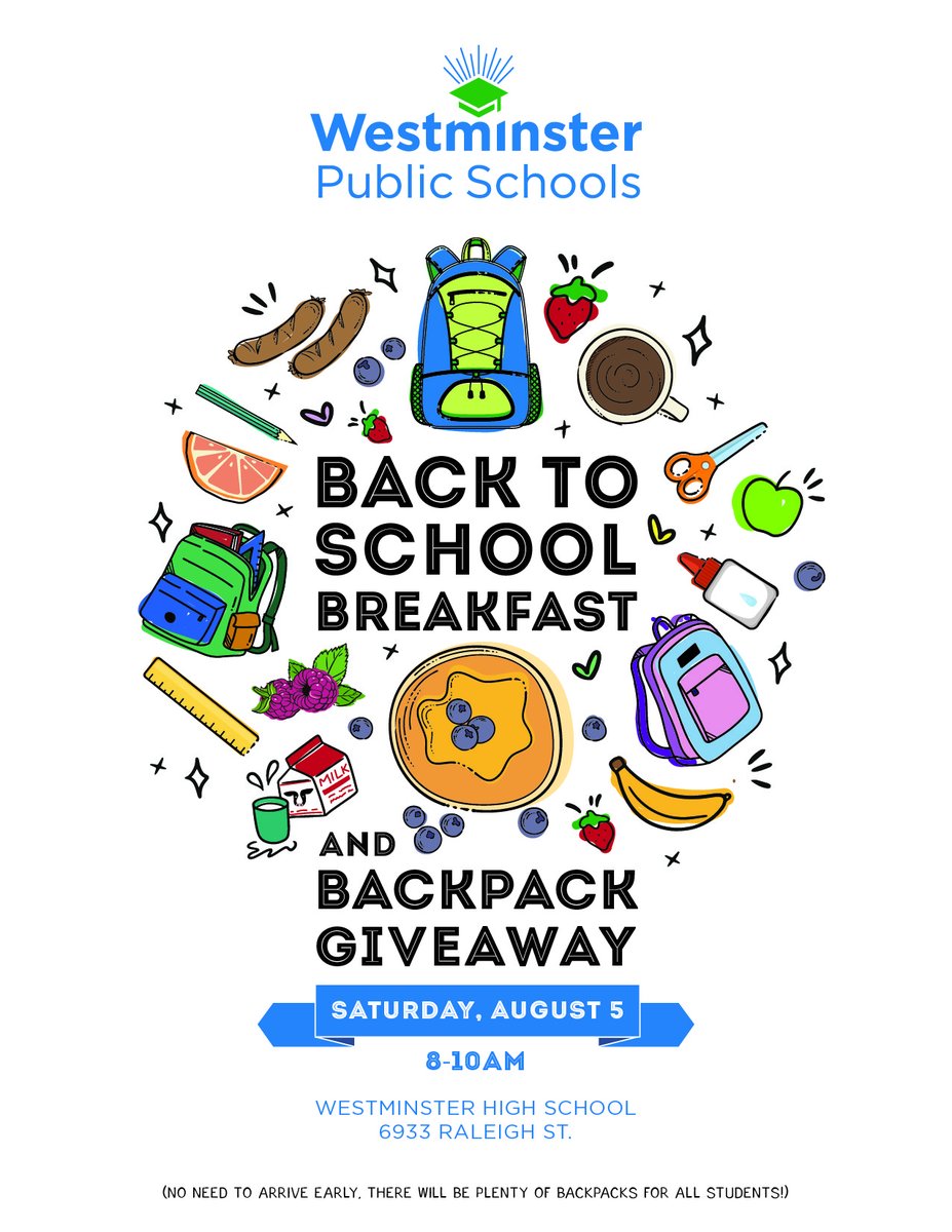 We're excited to announce the return of our Back to School Breakfast and Backpack Giveaway on Saturday, August 5 from 8 to 10 a.m. More information can be found at mywps.org/bbq