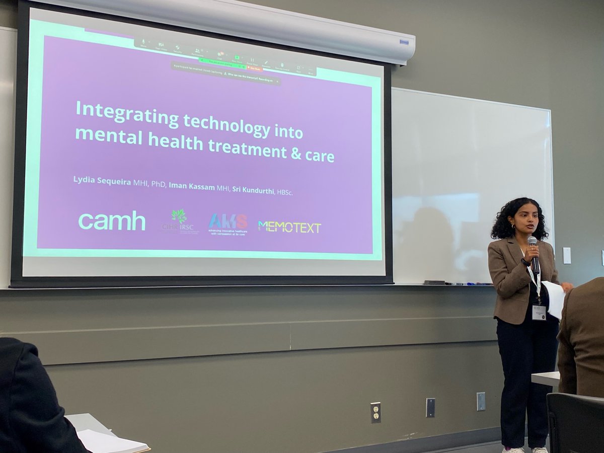 So great for Research Analyst, Sri Kundurthi, from <a href="/CAMHnews/">CAMH</a> to present multiple times in Calgary <a href="/CNIA_CA/">CNIA</a> on our #digitalmentalhealth research.

Thanks to funders and collaborators:
<a href="/memotext/">MEMOTEXT</a> 
<a href="/AMSHealthcare/">AMS Healthcare</a> 
@lydiantoinette 
<a href="/CIHR_IRSC/">CIHR</a>